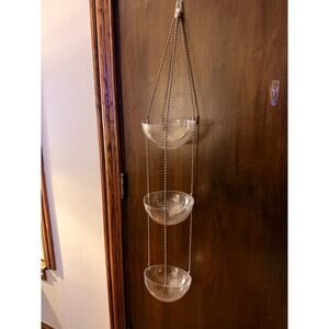 RARE Vintage Mid Mod Lucite Tiered Hanging Bowls
